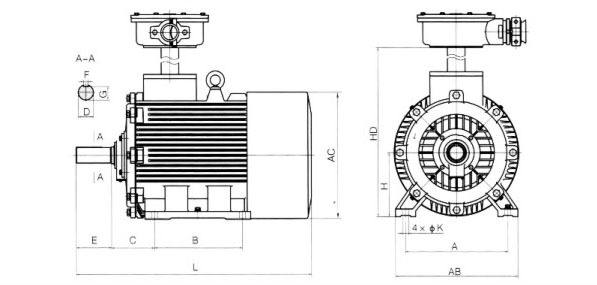 YBF2風(fēng)機(jī)專用防爆電機(jī)